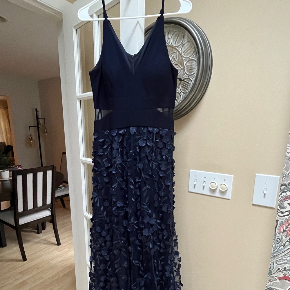 Navy blue gown